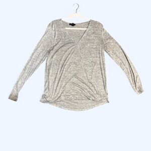 GAP Heather Gray Women's Long Sleeve Tee